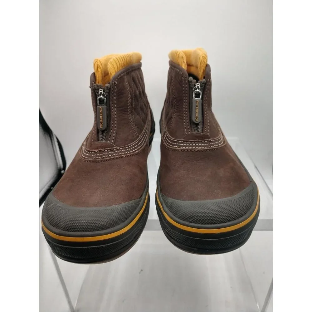 Clarks Womens Muck Outdoor Quilted Ankle Boots Brown & Yellow Size 6.5 M